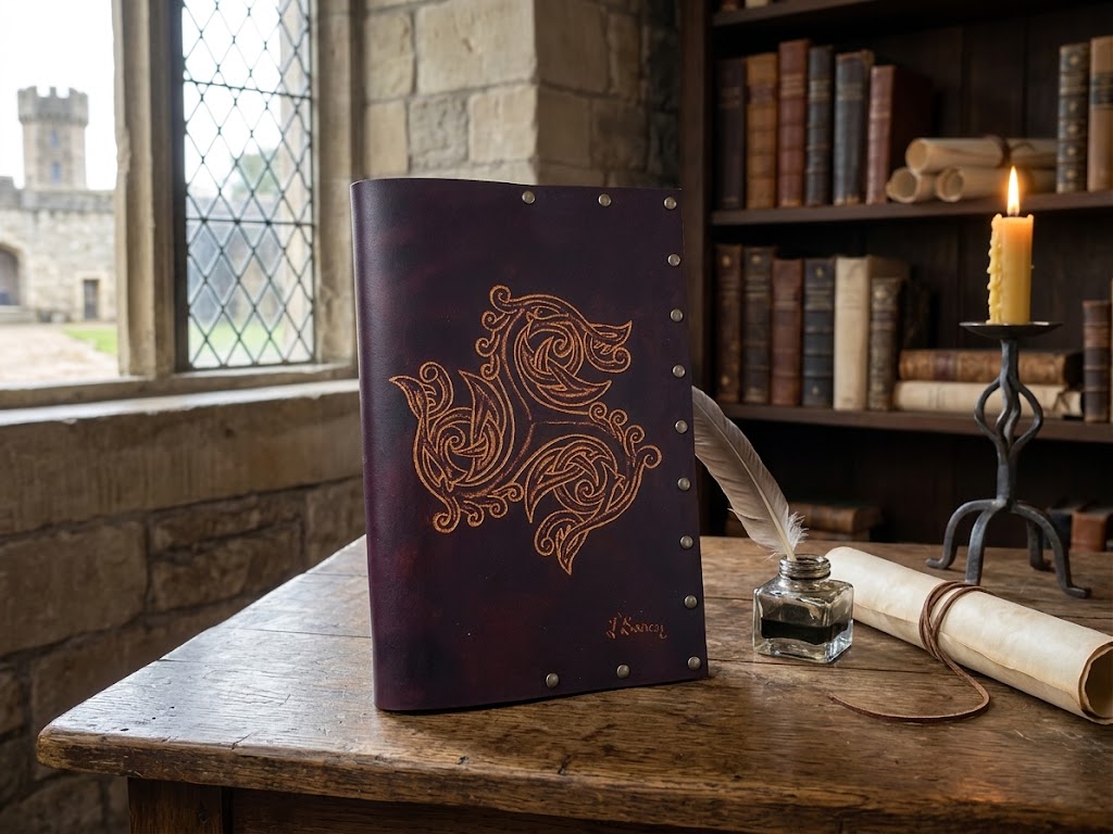 Grimoire en Cuir - Triskel
