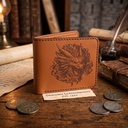 Portefeuille en cuir gravé Tête de Dragon